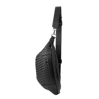 The Riley | Woven Leather Sling Bag - By Baano