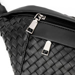 The Riley | Woven Leather Sling Bag - By Baano