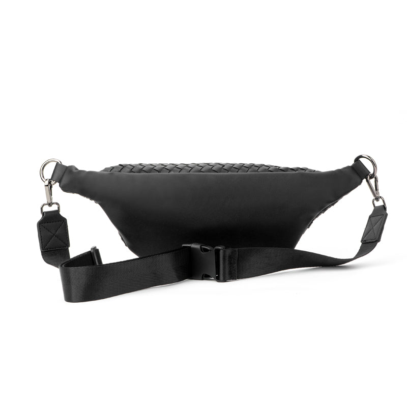 The Riley | Woven Leather Sling Bag - By Baano