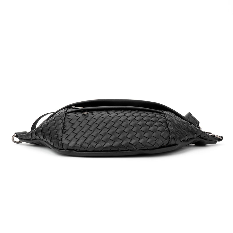 The Riley | Woven Leather Sling Bag - By Baano