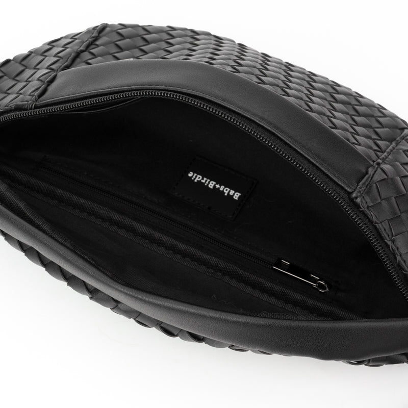 The Riley | Woven Leather Sling Bag - By Baano