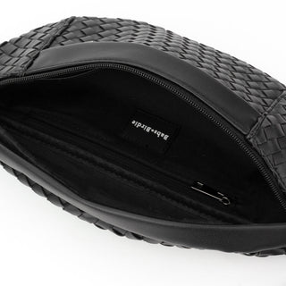 The Riley | Woven Leather Sling Bag - By Baano