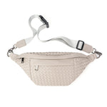 The Riley | Woven Leather Sling Bag - By Baano