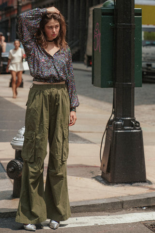 FREEDOM CALLS SEQUIN TOP - By Baano