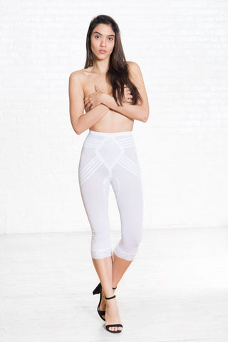 Style 6269 | Breathable Waistline Capri Pant Liner | Power Mesh Fabric | Firm to Extra Firm Support Rago Shapewear