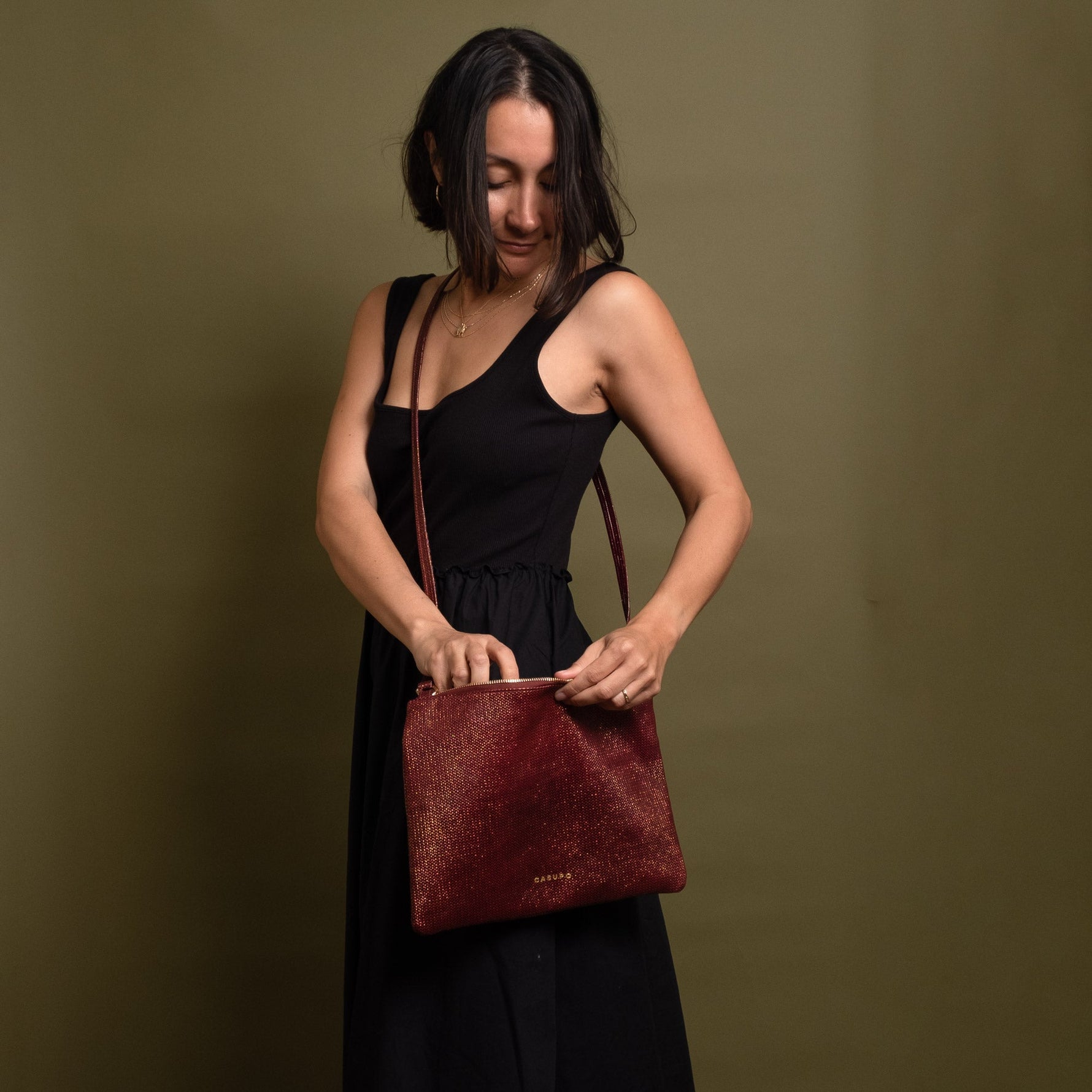 Crossbody Bag - Burgundy Glow