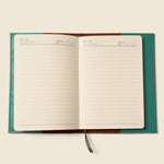 Refillable A5 Leather Notebook Cover – Teal