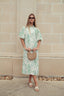 GREEN/CREAM FLORAL