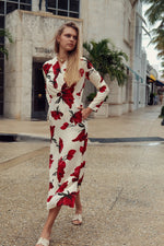 Rose Faux Wrap Dress - By Baano