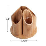 Bamboo Circular Rotating Organizer