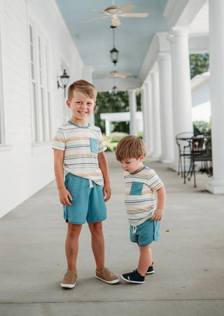 Kid's Coastal Stripe Set - By Baano