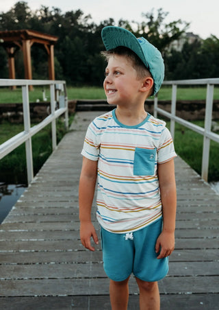 Kid's Coastal Stripe Set - By Baano