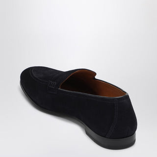 Penny Loafers In Dark Brown Suede - By Baano