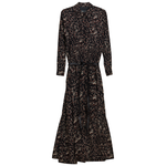 Printed Tiered Dress with Belt