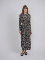 Printed Pleated Maxi Dress