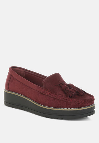 Daiki Platform Lug Sole Tassel Loafers