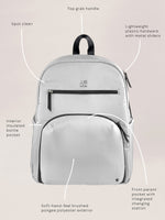 Deluxe Backpack Diaper Bag - Grey - By Baano