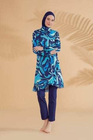 Lycra Navy Burkini Modest Swimwear M2334 - By Baano