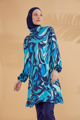 Lycra Navy Burkini Modest Swimwear M2334 - By Baano