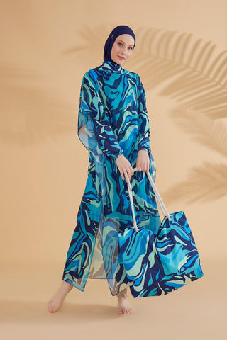 Lycra Navy Burkini Modest Swimwear M2334 - By Baano
