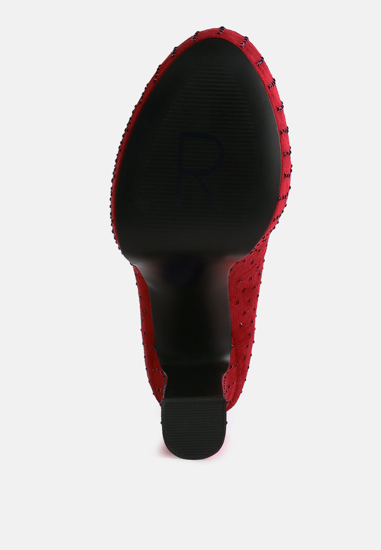 Poppins Glinting Platform High Pumps