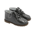 Diego- Grey Patent Leather Boy Dress Boots