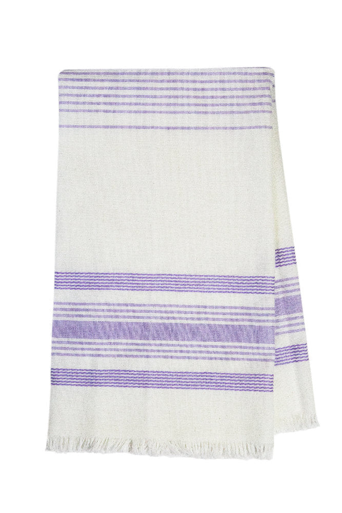 White & Lilac Kitchen Towel