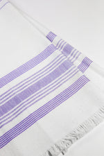 White & Lilac Kitchen Towel