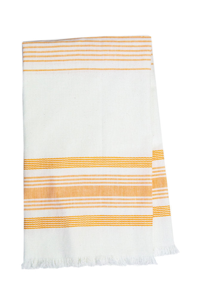 White &amp; Orange Kitchen Towel