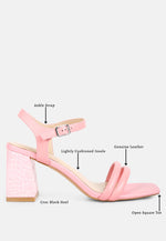 Edyta Ankle Strap Block Heel Sandals