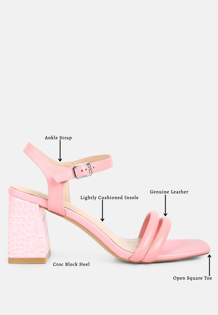 Edyta Ankle Strap Block Heel Sandals