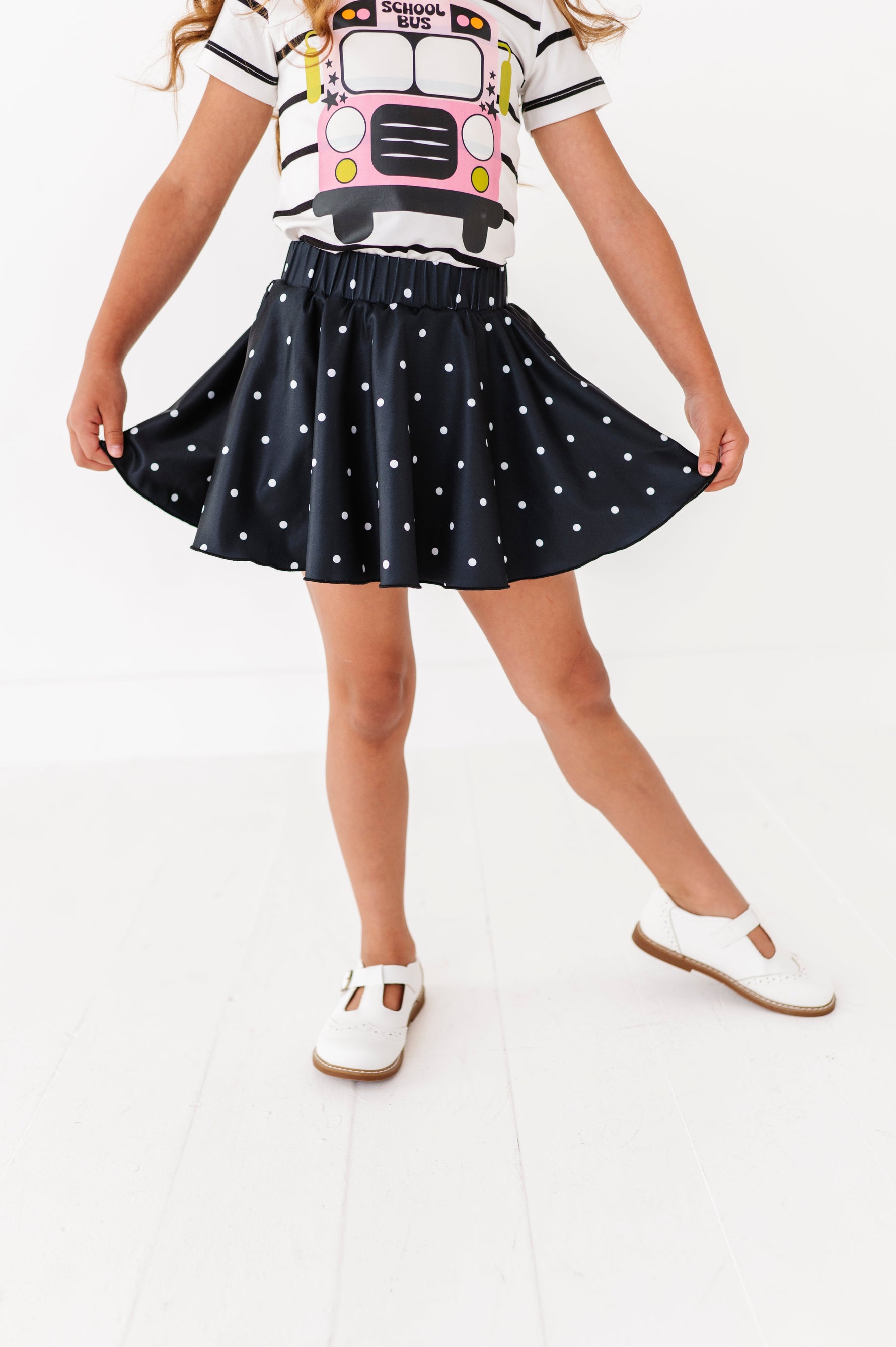 Black Dotty Spin Skort - By Baano