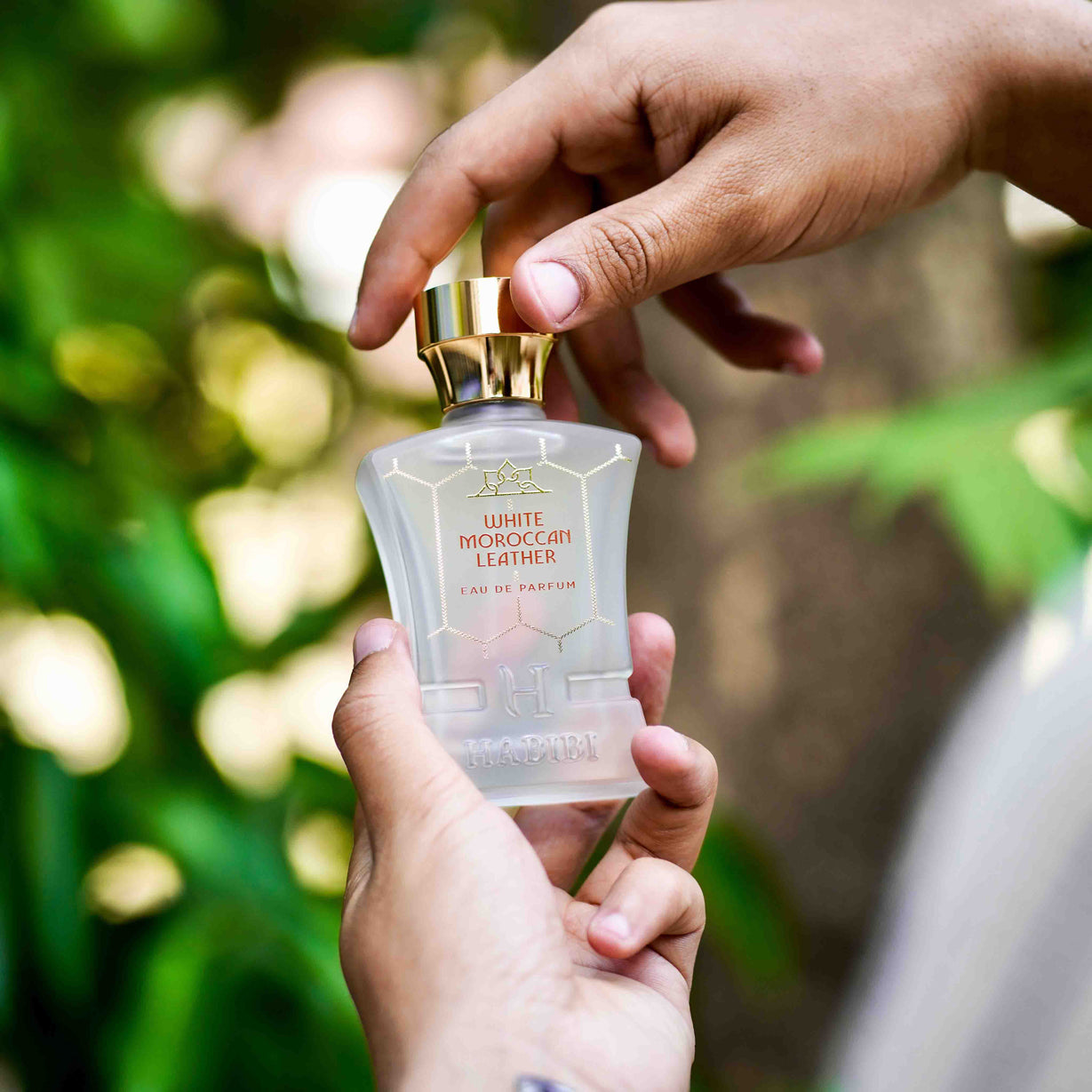 White Moroccan Leather Habibi NY