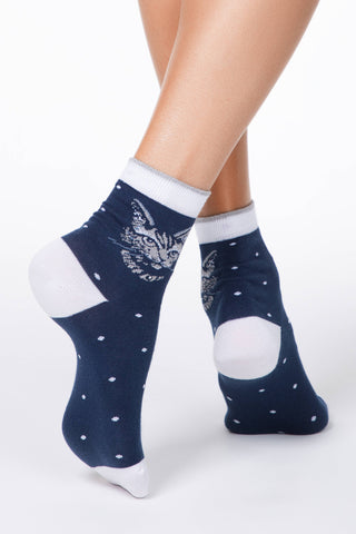 Conte Elegant Cotton Socks (2 pairs) - Lady Cat - By Baano