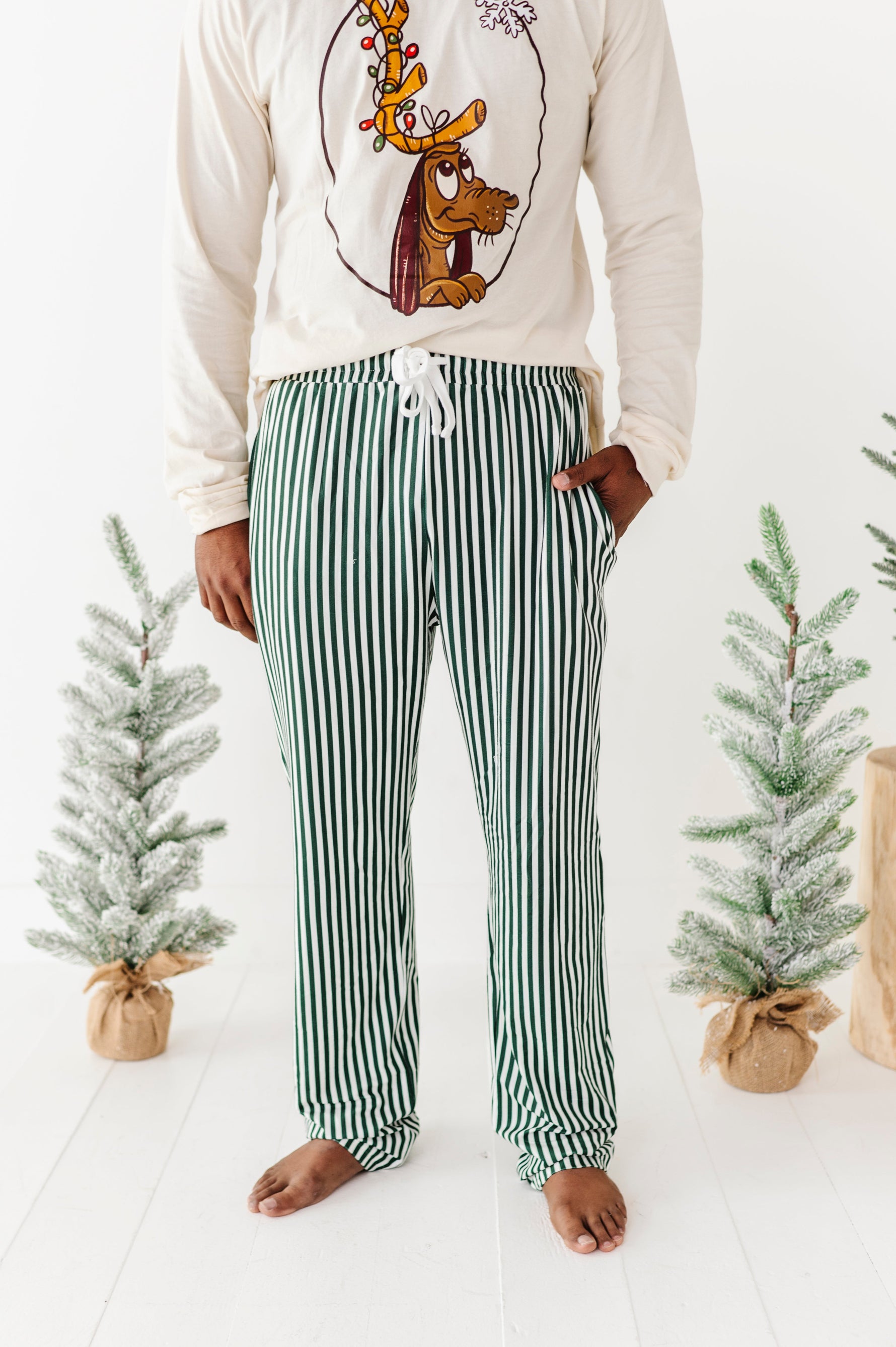 Green Stripes | MEN’S PJ Pants - By Baano