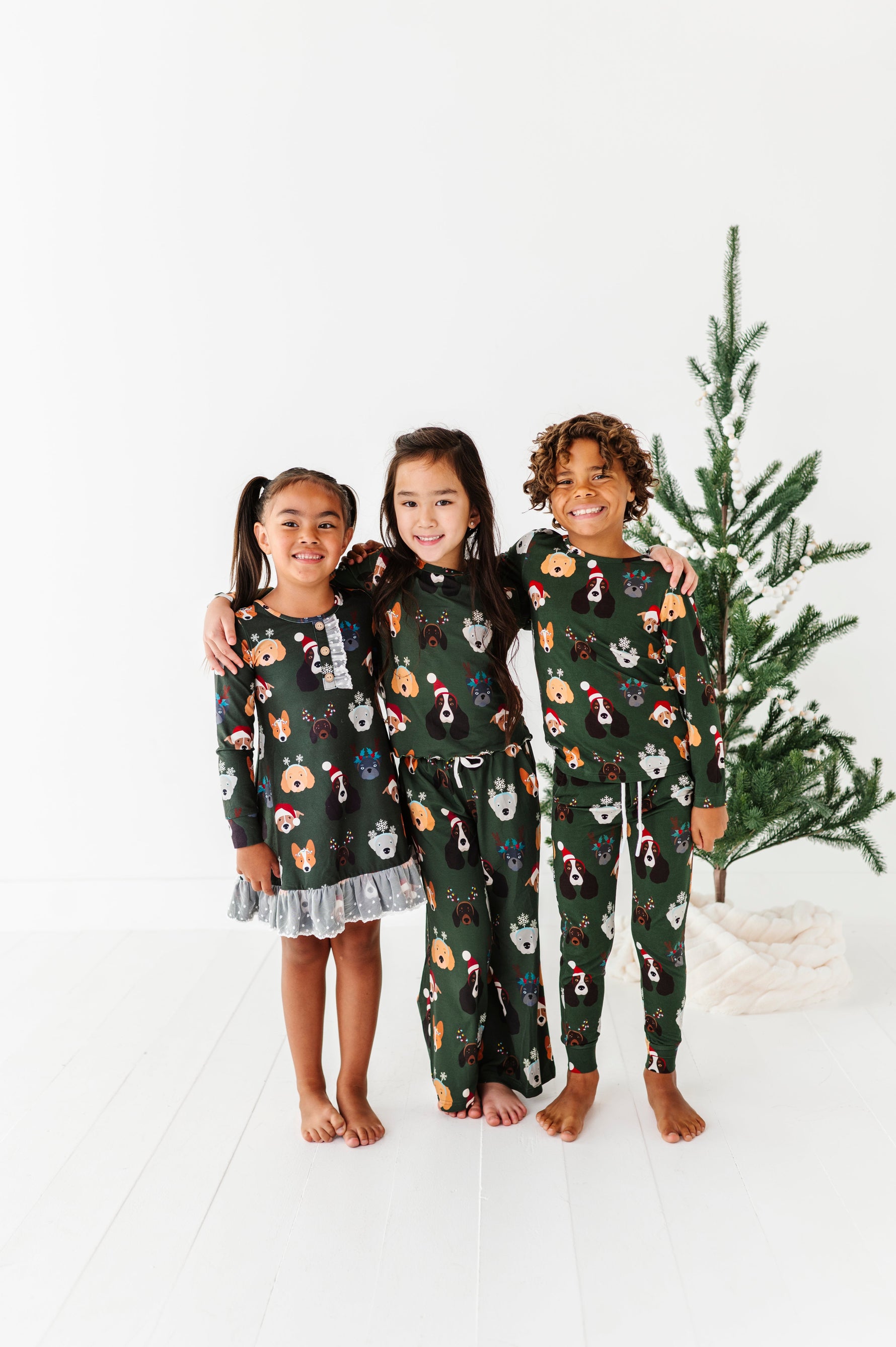 Christmas Doggies | GIRLS WIDE-LEG SET - By Baano