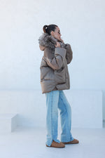 Genuine Fur Trim Down Fill Coat