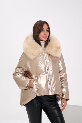 Genuine Polar Fox Down Fill Jacket - By Baano
