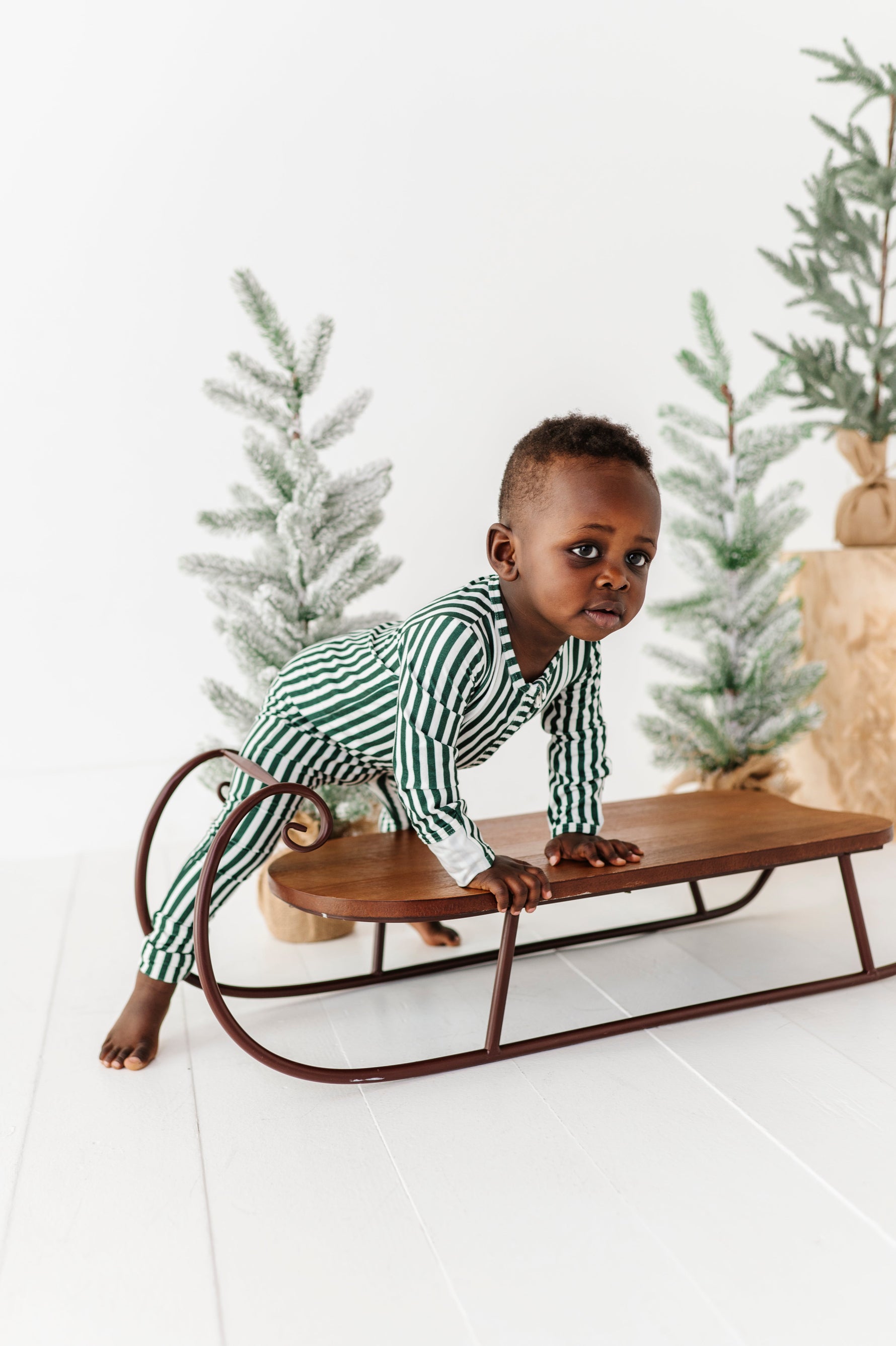 Green Stripes | ZIP ROMPER - By Baano