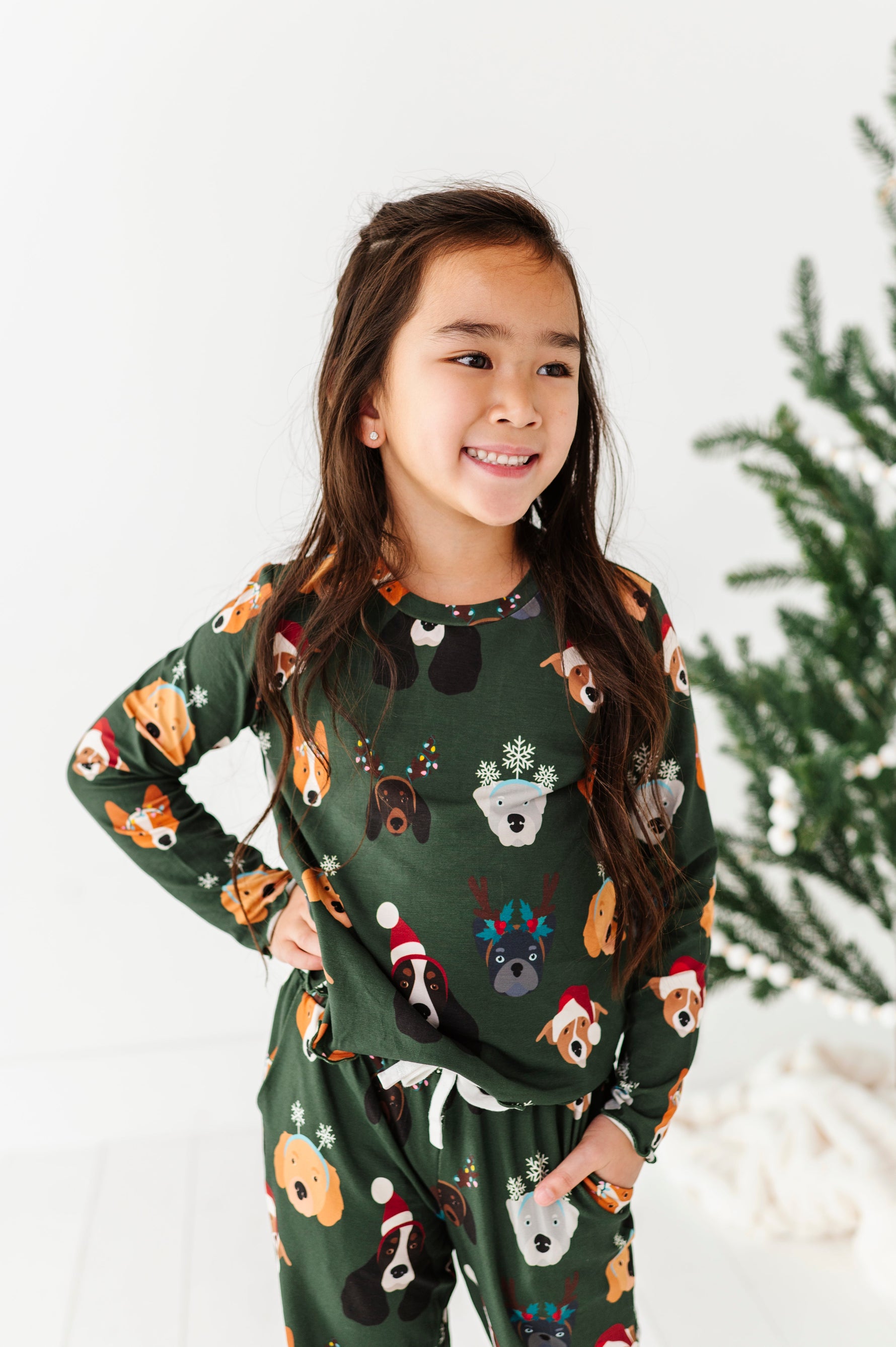 Christmas Doggies | GIRLS WIDE-LEG SET - By Baano