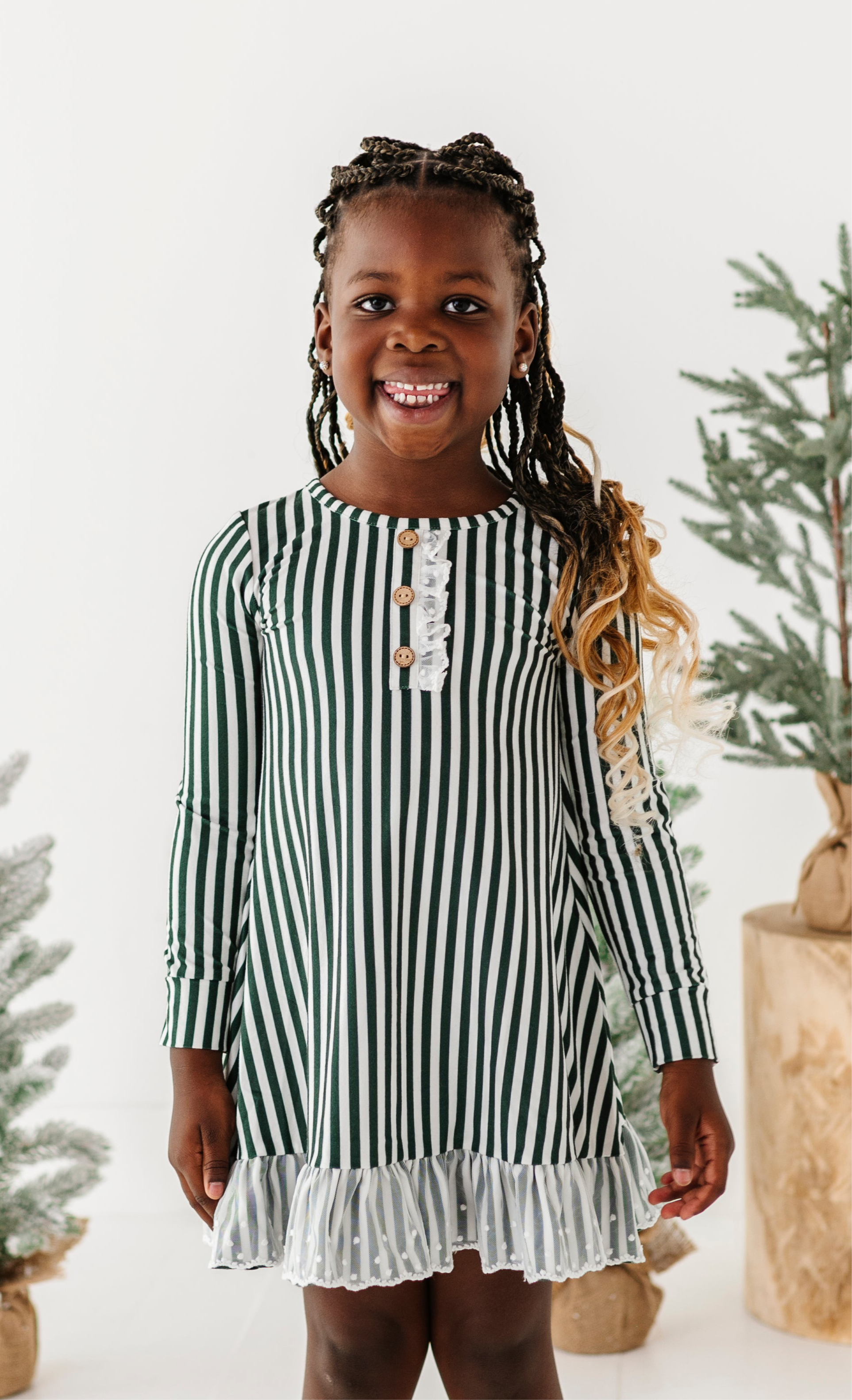 Green Stripes | NIGHTGOWN - By Baano