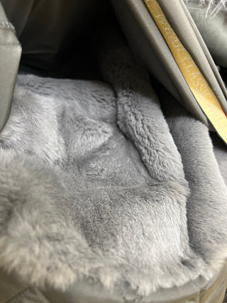 Genuine Silver Fox Fully Lined Hood Rabbit Insulated Parka - By Baano