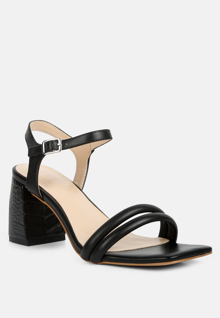 Edyta Ankle Strap Block Heel Sandals
