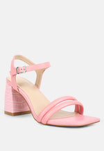 Edyta Ankle Strap Block Heel Sandals