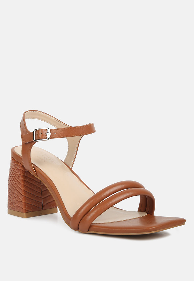 Edyta Ankle Strap Block Heel Sandals