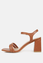 Edyta Ankle Strap Block Heel Sandals
