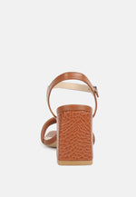 Edyta Ankle Strap Block Heel Sandals