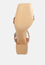 Edyta Ankle Strap Block Heel Sandals