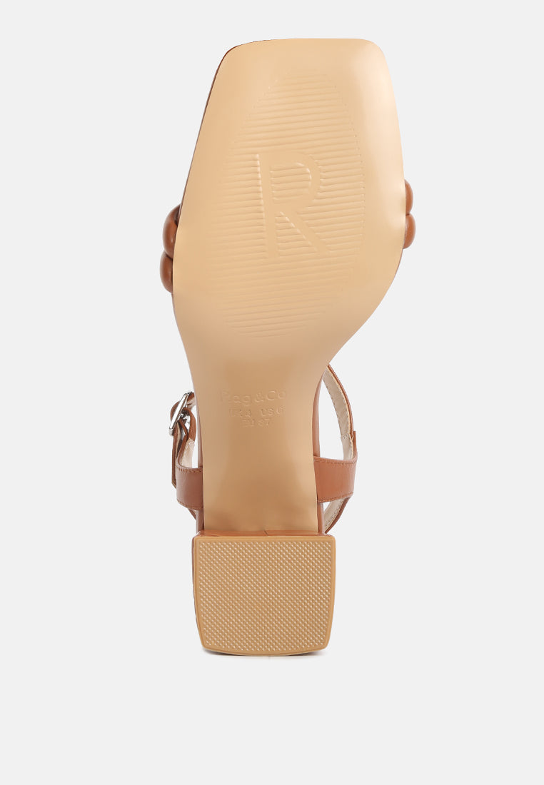 Edyta Ankle Strap Block Heel Sandals