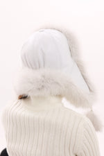 Genuine Arctic Fox Fur Genuine Leather Hat